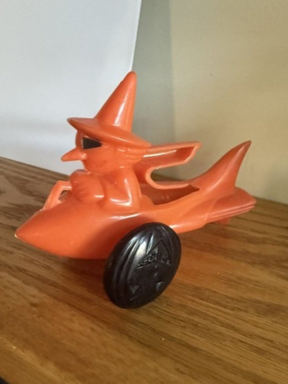 Vintage Halloween Kokomold Rosbro Witch Rocket Candy Container Decoration